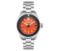 Spinnaker Orologio da uomo automatico Piccard da 45 mm con cinturino in acciaio inossidabile massiccio SP-5098, Arancione Mandarino, Bracciale