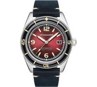 Spinnaker Mens 43mm Fleuss Automatic Oxblood Red Watch with Genuine Leather Strap SP-5055-07