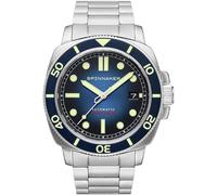 Spinnaker Mens 42mm Hull Diver Automatic Liberty Blue 3 Hands Watch with Stainless Steel Bracelet SP-5088-22