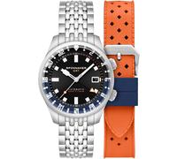 Spinnaker SP-5121-66 Bradner GMT Automatico 42mm 18ATM Unisex Nero, Blu Argento