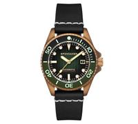 Spinnaker Tesei SP-5060 - Orologio automatico svizzero da uomo con cinturino in pelle bronzo, 43 mm, Verde foresta, Cinghia