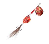 Spinner Baits, Fishing Lures, Strong Build Wide Casting Versatile Lead Material Lightweight Portable Compact Secure, Fishing Tackle for Outdoor Lake Fish Activity, 4.33x1.57x0.59Inches, Red