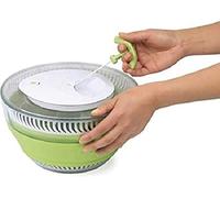 Spinner di verdure e insalate, asciugatrice insalata insalata colpiscibile multiuso, filatore di verdure spinner insalata asciutta, piatto manuale del ciotola per insalata vegetariana, costruttiva23