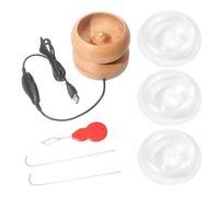 Spinner elettrico per perline, in legno, controllo della velocità, per gioielli fai da te, in senso orario, per aghi con controrotazione, strumento veloce per collane e bracciali, per amanti