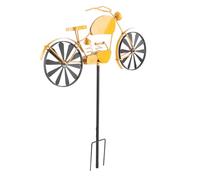 Spinner per il motociclistico MMABEUTF, per la decorazione del giardino, spinner di palo in stile vintage, ornamento esterno giallo rustico