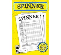 Spinner Score Sheets | 100 Game Score Pads for Easy Scorekeeping | Compact 6"x9" Size: Organized Game Record Notebook | Portable & Designed for Accurate Scorekeeping