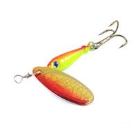Spinnerbait a forma di cucchiaio con triplo gancio per pesca alla carpa in laghi fiumi spiagge e corpi idrici fluenti (5#)