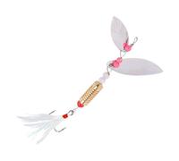 Spinnerbait Fishing Lures, Lres di Trota per la del lago, Lia di Esca Glitter con Uncinetto Triplicato Piume, Casta a Lunga Distanza da Swimaits per Il