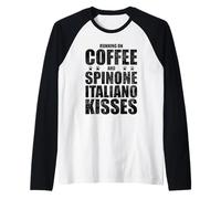 Spinone Italiano Cane Dice caffè Amore Proprietario Cane Maglia con Maniche Raglan