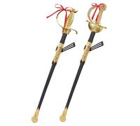 Spinosaurus 2 spade da scherma per bambini in plastica LARP con fodero lungo samurai giocattolo spada Halloween Dress Up accessori (2 pcs-B)