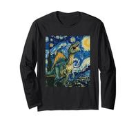 Spinosaurus Mirabilis Dinosaur Starry Night Art Maglia a Manica
