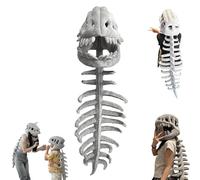 Spinosaurus Plush Dino Outfit, Dinosaur Costume,Spinosaurus Skeleton Costume,3D Realistic Plush Dino Outfit Skeleton Role-Playing Prop (75cm)