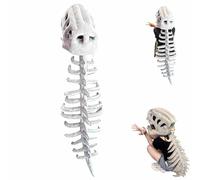 Spinosaurus Plush Dino Outfit, Dinosaur Skeleton Plush Costume, 3D Skeleton Design, Halloween Realistic Dinosaur Costume Set, Quick-Change, Machine Washable (75CM)