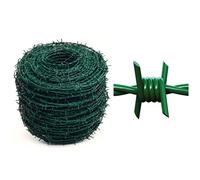 200 METRI FILO SPINATO SPINOSO ZINCATO PLASTICATO VERDE N° 14 RECINTO RECINZIONE