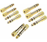 Spinotti adattatore Jack Cuffia Stereo 6,3 maschio to 3,5 Femmina placcato ORO