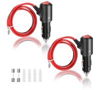 Spinotto Presa Accendisigari Auto Spinotti 12v 2 pezzi Spina Accendisigari 12v/24v Maschio con Pulsante Interruttore e 15A Fusibile Adatta per Camion Auto Moto