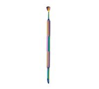 Spinta cuticole con 2 estremità in acciaio inox Nuticle Cleaner Pusher Remover per unghie, strumento per la cura dei saloni
