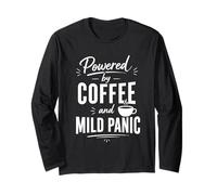Spinto da caffè e Panico - Design Divertente Maglia a Manica
