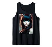 Spio con Il Mio Occhio di Gatto - Ritratto Digitale Cat Girl Canotta