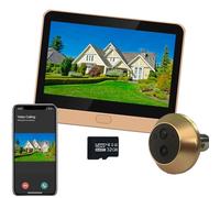 Spioncino Digitale a Batteria DG2 WiFi 3.0MP con MicroSD da 32GB,Video Senza Fili con Schermo a Colori da 4,3", Telecamera porta,5000 mAh, Audio a Senso Unico,Senza Altoparlante,Rilevamento Movimento