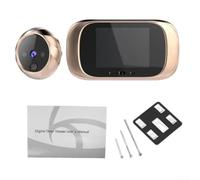 Spioncino digitale per la sicurezza domestica, con 2 schermi LCD da 8 pollici, cattura automatica dei visitatori, obiettivo grandangolare e visualizzazione dello stato della batteria (oro)
