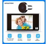 Spioncino Digitale Porta Con Display Lcd Telecamera Vitel E0372 Oro e Argento