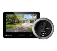 EZVIZ 4K AI Fotocamera Spioncino Smart Senza Fili, Rilevamento Umano con Riconoscimento Facciale, Visione Ampia 155° WDR, Comunicazione Bidirezionale, Impermeabile, Archiviazione 512G Senza Costi
