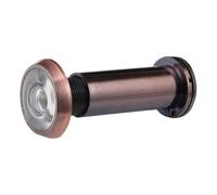 Spioncino grandangolare per porta, ottica di 180 gradi, per casa e ufficio, compatibile con foro standard da 16 mm, discreta, finitura metallica, 50 x 16 mm, rosso, rame, argento, oro, per legno e