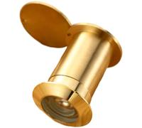 Spioncino in ottone con obiettivo ottico grandangolare a 220 gradi, lunghezza regolabile per porte di spessore 35-80 mm, copertura posteriore anti-sbirciamento, meccanismo a filettatura fine, oro