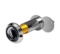 Spioncino per porta con copertura privacy girevole, ampia visuale a 220°, diametro 14 mm,d'argento,Spessore 45-75
