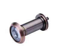 Spioncino per porta con grandangolo di 180 gradi e lente regolabile, telaio in metallo progettato per porte spesse e garanzia della privacy (bronzo rosso)