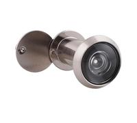 Spioncino per porta in ottone con protezione da sguardi indiscreti grandangolare 220°, lenti ottiche in vetro, diametro 16 mm, spioncino in ottone con trapano, lunghezza regolabile, per porte spesse