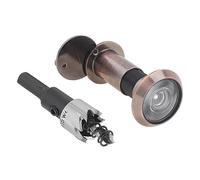 Spioncino per porte, Punta da trapano for spioncino in ottone 16 mm for porte 35-60, copertura for la privacy 200 gradi, multicolore(Antique Copper)