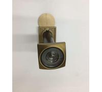 SPIONCINO QUADRO IN ABS FINITURA BRONZATO,FORO MM 16, ANGOLO DI PERCEZIONE VISIVA 200° LUNGHEZZA REGOLABILE 60-110 mm GHIERA ESTERNA MM 28, TESTA INTERNA CON COPERCHIO MM 32