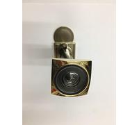 SPIONCINO QUADRO IN ABS FINITURA OTTONE LUCIDO,FORO MM 16, ANGOLO DI PERCEZIONE VISIVA 200° LUNGHEZZA REGOLABILE 60-110 mm GHIERA ESTERNA MM 28, TESTA INTERNA CON COPERCHIO MM 32