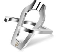 SPIPER Supporto per pipa per tabacco, supporto pieghevole in acciaio inox per tubo singolo, porta tubi portatili, supporto per pipa in metallo, accessori per fumo, argento