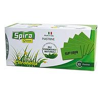 3 Conf. (90 Piastrine) Spira Green alla Citronella Anti-Zanzara Zanzare Tigre
