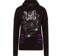 Spiral Bright Eyes Donna Felpa con Cappuccio Nero Regular