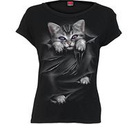 Spiral Bright Eyes Donna T-Shirt Nero 100% Cotone Regular