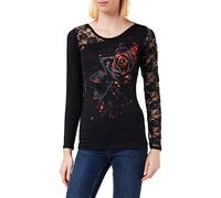 Spiral Burnt Rose Donna Maglia Maniche Lunghe Nero L 95% Viscosa, 5% elasthane Regular