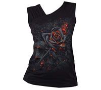 Spiral - Burnt Rose - Canotta Nera Regular per Donna - XXL