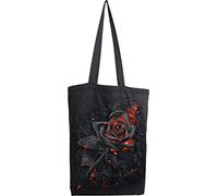 Spiral Burnt Rose Unisex Borsa Di Tela nero cotone