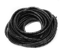 Spiral Cable Wrap 10 Meters | Flexible PVC Wire Loom for Wiring/Computer/Car | Cable Management Sleeve Safeguards Cords from Damage | Black 8mm Diameter
