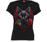 Spiral Cat's Love Donna T-Shirt Nero L 100% Cotone Regular