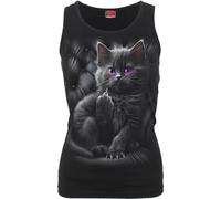 Spiral - Cattitude - Razor Back Top Nero, Nero, M