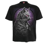 Spiral Celtic Whiskers Uomo T-Shirt Nero XL 100% Cotone Regular