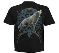 Spiral - Celtic Wolf - T-Shirt Nera Regular per Uomo - XL