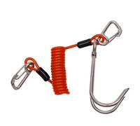 Spiral Coil Spring Cord Hook Dive Safety Accessory Arancione S2L79187