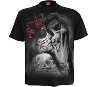 Spiral Dead Kiss Uomo T-Shirt Nero 100% Cotone Regular