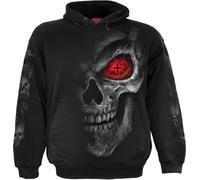 Spiral Death Stare Uomo Felpa con Cappuccio Nero XXL 100% Cotone Regular